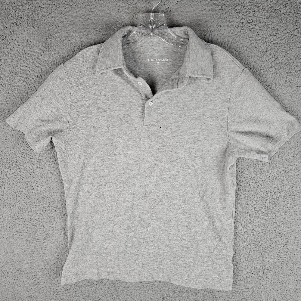 Spier & Mackay Polo Shirt Mens Medium Golf Performance Short Sleeve Slit Popover